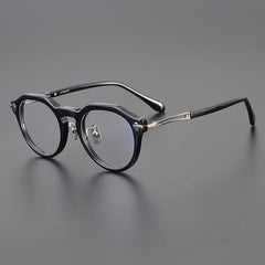 Dune Vintage Acetate Glasses Frame Round Frames Southood Black gun 