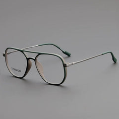 Ean Vintage TR90 Titanium Eyeglasses Frame Aviator Frames Southood Green 