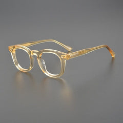 Ebrill Vintage Acetate Glasses Frame Round Frames Southood Yellow 