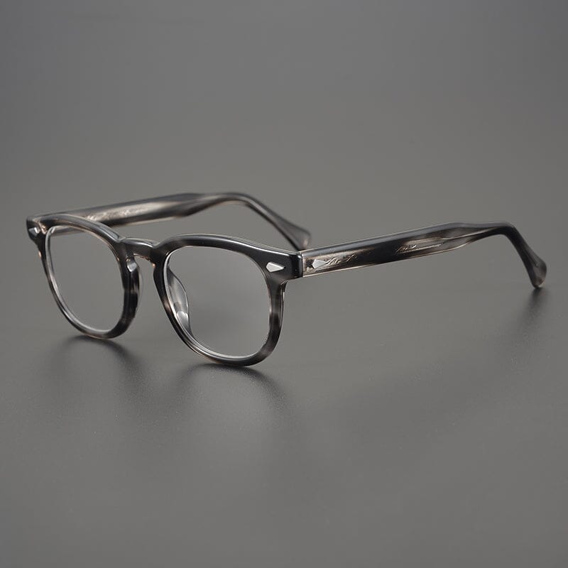 Eddy Rectangle Acetate Glasses Frame Rectangle Frames Southood Grey Stripe 