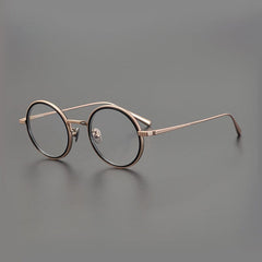 Eichi Vintage Round Glasses Frame Round Frames Southood Black gold 