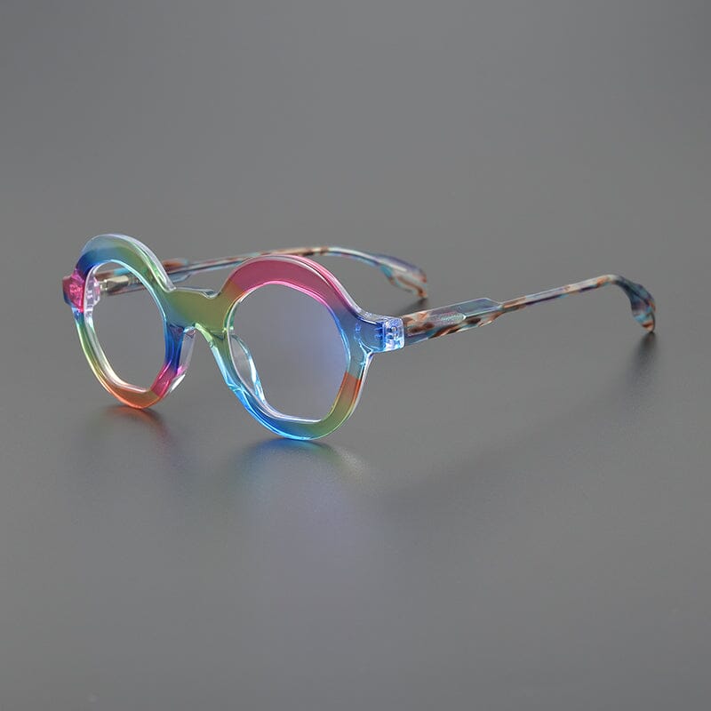 Elton Acetate Round Glasses Frame Round Frames Southood Blue 