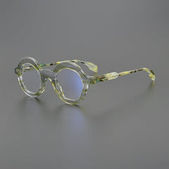 Elton Acetate Round Glasses Frame Round Frames Southood Green 