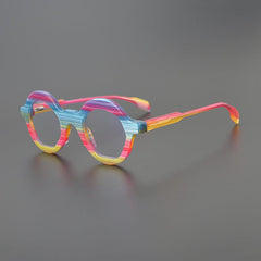 Elton Acetate Round Glasses Frame Round Frames Southood Yellow 