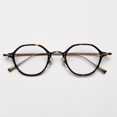 Eman Vintage Geometric Glasses Frame Geometric Frames Southood Leopard 