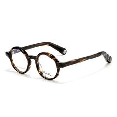 Evan Vintage Acetate Eyeglasses Frame Round Frames Southood Leopard 