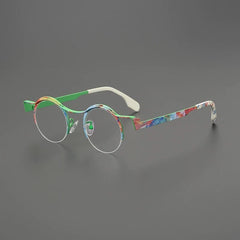 Fair Round Ultralight Titanium Glasses Frame Round Frames Southood Green 