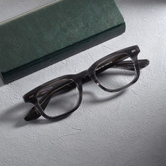 Fane Retro Rectangle Acetate Glasses Frame Rectangle Frames Southood Gray 