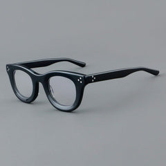 Farran Retro Acetate Glasses Frame Cat Eye Frames Southood Black 