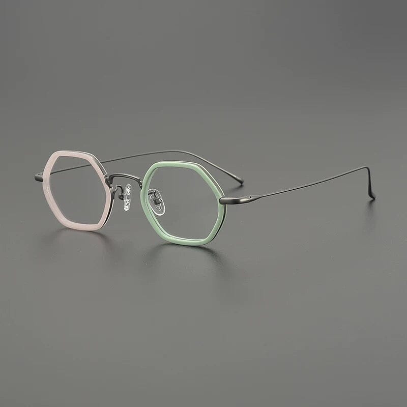 Finch Ultralight Titanium Glasses Frame Geometric Frames Southood Pink Green 