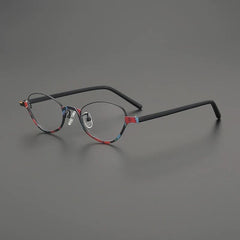 Flora Ultralight Titanium Glasses Frame Cat Eye Frames Southood Black 