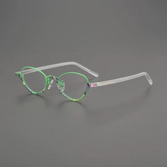 Flora Ultralight Titanium Glasses Frame Cat Eye Frames Southood Green 