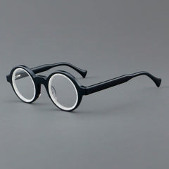 Fonda Acetate Round Retro Glasses Frame Round Frames Southood Black 