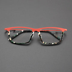Fuller Rectangle Titanium Glasses Frame Rectangle Frames Southood Red 