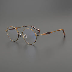 Goro Vintage Big Round Glasses Frame Round Frames Southood Bronze Leopard 