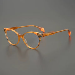 Gulay Vintage Stripe Cat Eye Acetate Frame Cat Eye Frames Southood Orange 