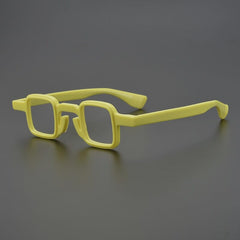 Hamlet Square Acetate Handmade Eyeglasses Frame Rectangle Frames Southood Yellow 