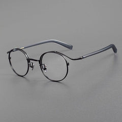 Harald Vintage Round Glasses Frame Round Frames Southood Black Grey 