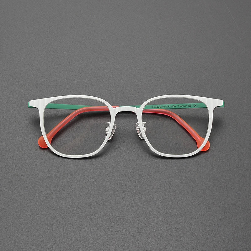 Harbin Square Titanium Glasses Frame Rectangle Frames Southood White 