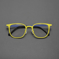 Harbin Square Titanium Glasses Frame Rectangle Frames Southood Yellow 