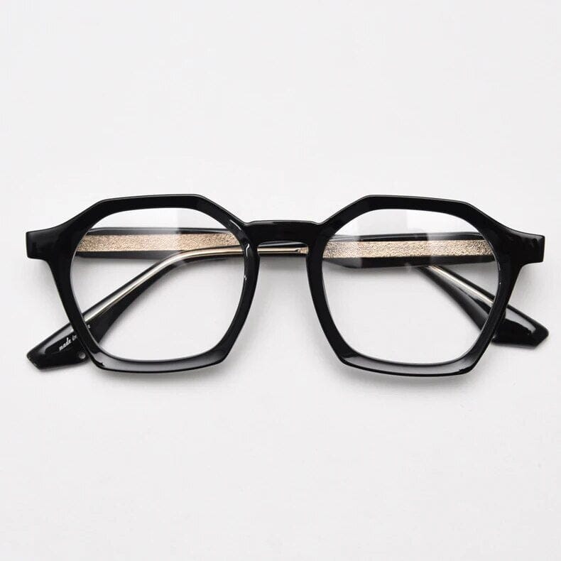 Hayden Polygon TR90 Vintage Eyeglass Frame Geometric Frames Southood Black 