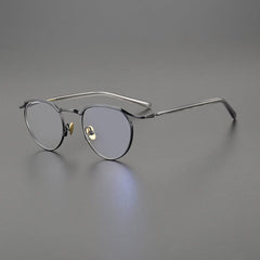 Hikaru Retro Titanium Glasses Frame Round Frames Southood Black 