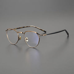 Hikaru Retro Titanium Glasses Frame Round Frames Southood Bronze 