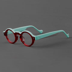 Jerry Vintage Acetate Round Glasses Frame Round Frames Southood Red Green 