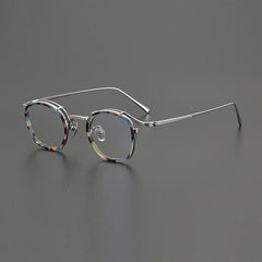 Jock Premium Series Vintage Acetate Glasses Frame Round Frames Southood Blue Silver 