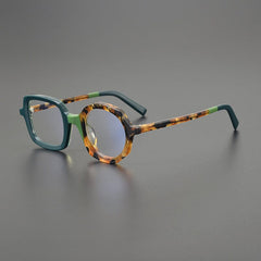 Joy Acetate Glasses Frame Geometric Frames Southood Green Leopard 