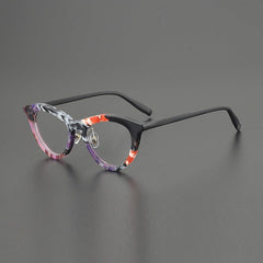 June Colorful Acetate Eyeglasses Frame Cat Eye Frames Southood Matte Leopard 