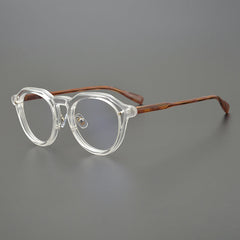 Kaylaa Vintage Acetate Glasses Frame Round Frames Southood Clear 