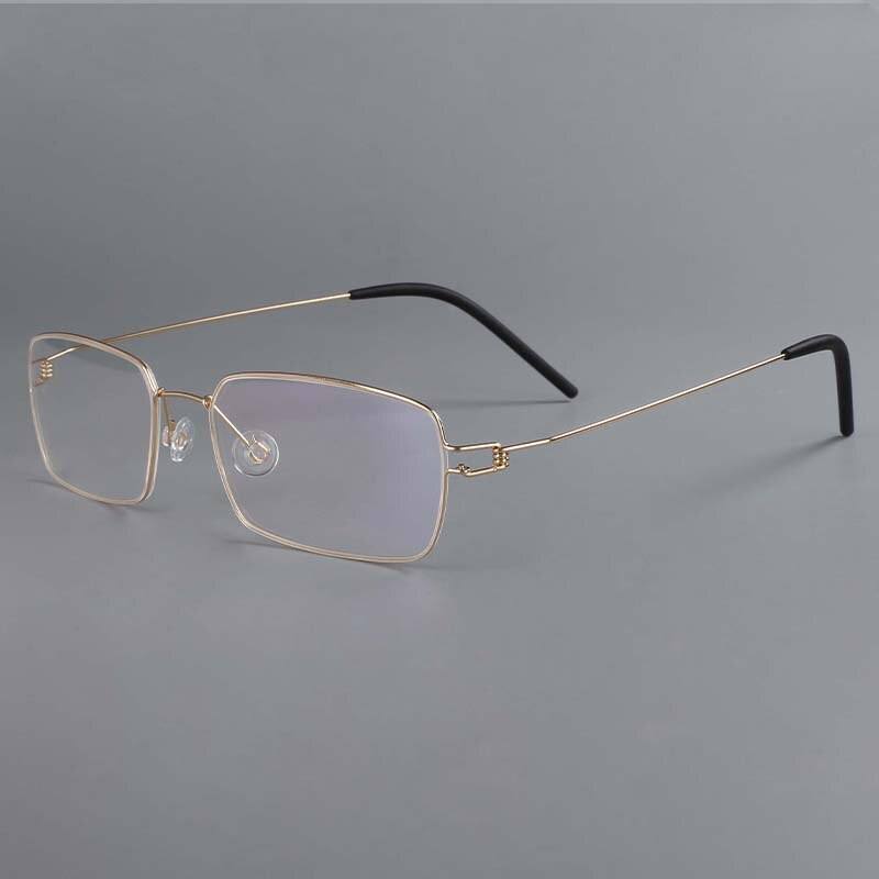 Kye Square Glasses Frame Rectangle Frames Southood Gold 