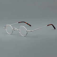 Lance Retro Titanium Glasses Frame oval frame Southood Silver 