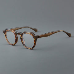 Laren Vintage Acetate Glasses Frame Round Frames Southood Tea Leopard 