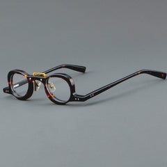 Lennon Personality Funny Small Acetate Glasses Frame Round Frames Southood Leopard 