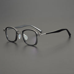Lyken Acetate Alloy Myopia Glasses Frame Rectangle Frames Southood Black 
