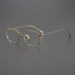 Lyndon Vintage Titanium Eyeglasses Frame Rectangle Frames Southood Gold 