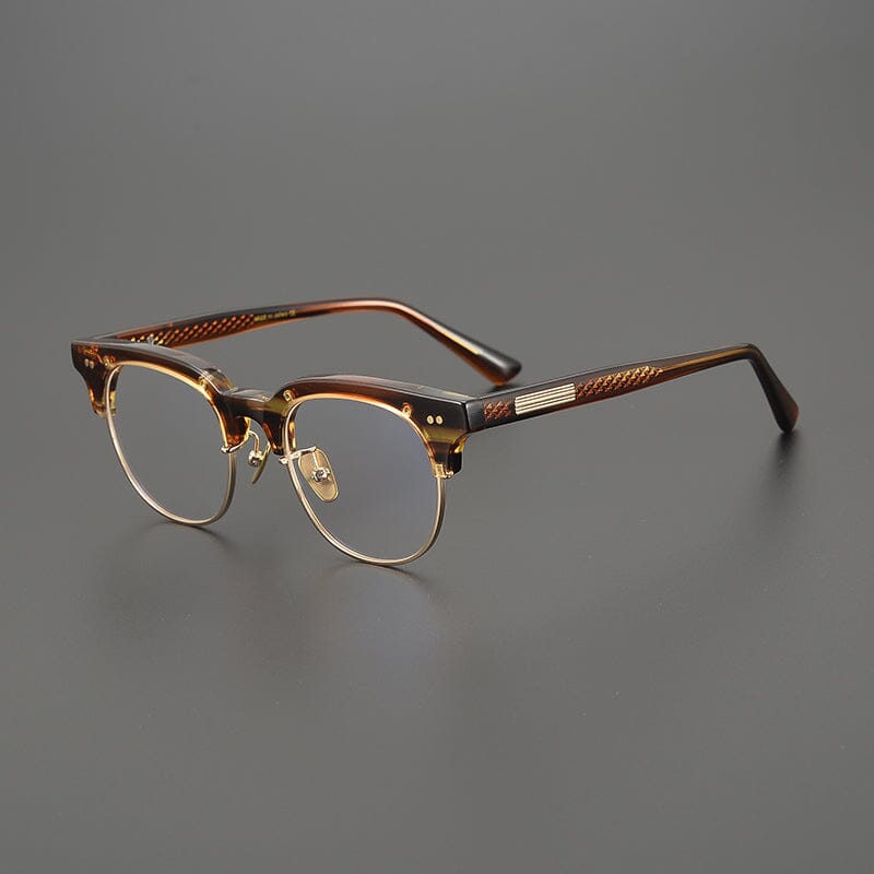 Mandek Browline Acetate Glasses Frame Browline Frames Southood Leopard 