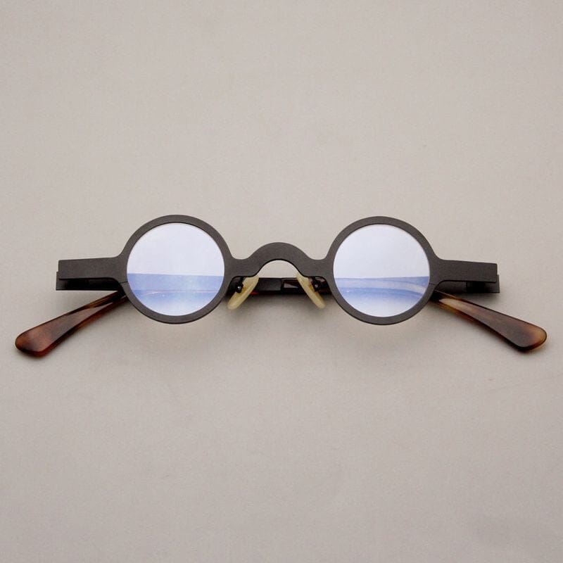 Marc Retro Small Round Glasses Frame Round Frames Southood Black 