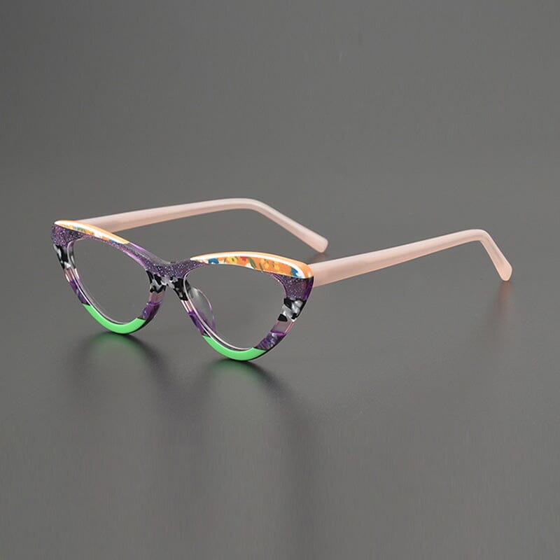 May Colorful Acetate Eyeglasses Frame Cat Eye Frames Southood Purple Green 