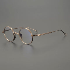 Monroe Titanium Round Glasses Frame Round Frames Southood Bronze-round 