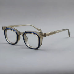Moor Personalized Designer Acetate Eyeglasses Frame Rectangle Frames Southood Gray Blue 