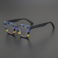 Nils Retro Rectangle Glasses Frame Rectangle Frames Southood Matte Blue Black 