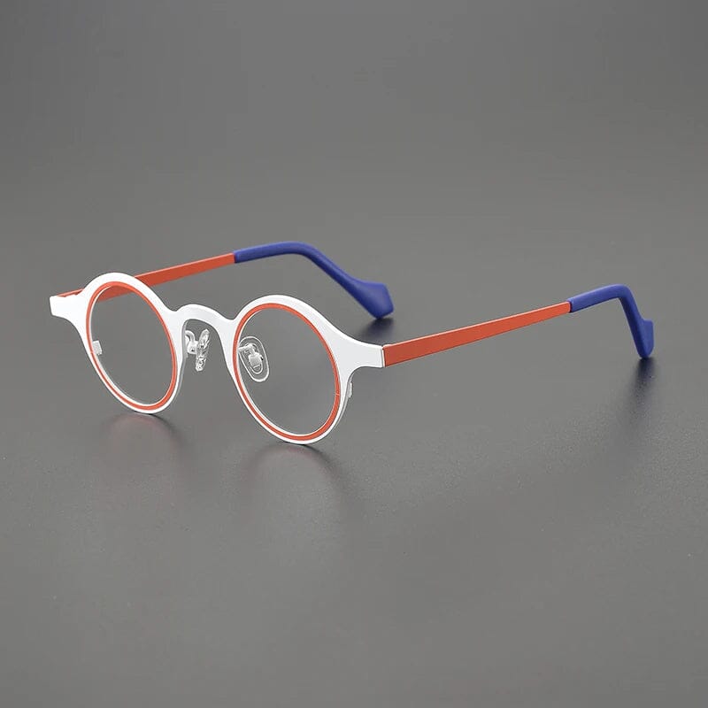 Nisi Titanium Round Glasses Frame Round Frames Southood White 