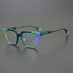 Niurka Vintage Acetate Glasses Frame Rectangle Frames Southood Green 