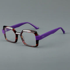 Nyle Acetate Rectangle Glasses Frame Rectangle Frames Southood Purple 