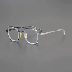 Ozuru Pilot Titanium Glasses Frame Aviator Frames Southood Clear 