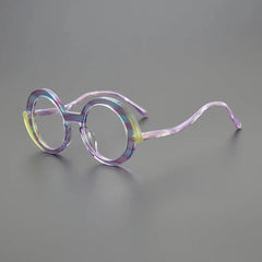 Pax Retro Round Acetate Glasses Frame Round Frames Southood Purple 