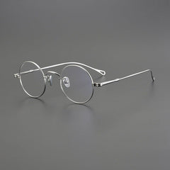 Penn Retro Round Titanium Glasses Frame Round Frames Southood Silver 